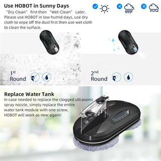 HOBOT 388 — Window-Cleaning Robot (Dual Round Pads)